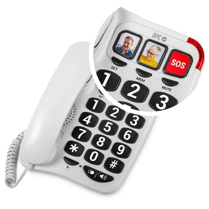 SPC 3295B Téléphone fixe Blanc