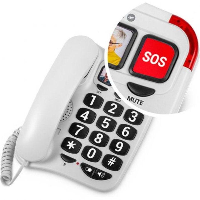 SPC 3295B Téléphone fixe Blanc