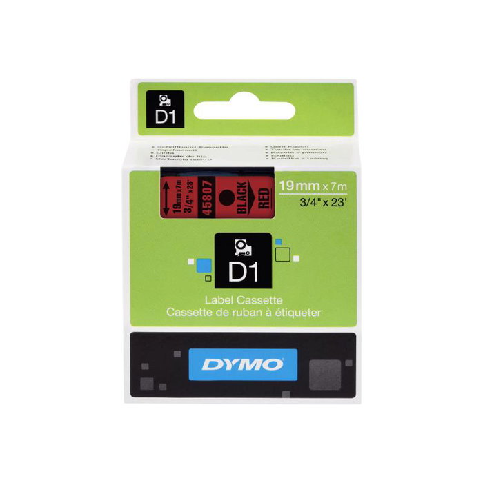 Dymo S0720870 Ruban d'étiquettes 45807 Rouge et Noir