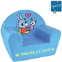 Fun House - Fauteuil club enfant Trotro en mousse légère - Transportable - Housse lavable - Bleu