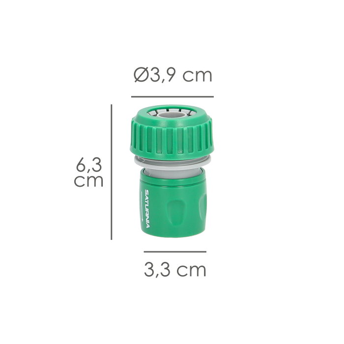 SATURNIA Connecteur tuyau plastique 3/4 blister SATURNIA Connecteur tuyau plastique 3/4 blister