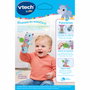 V-Tech Sonajero Hipo Bébé Azul 80-577322 - Sonajero Hippopotame Léger pour Bébé +3 Mois avec Textures Variées pour Stimulation
