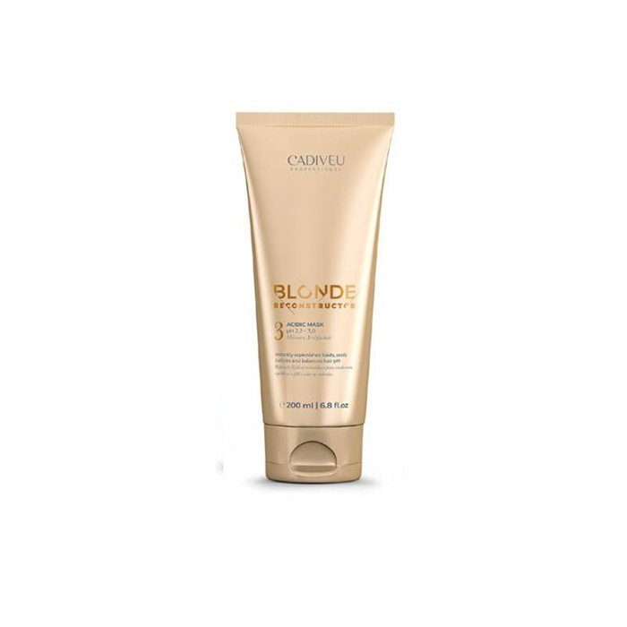 Brasil Cacau - Masque reconstructeur 3 adicic pH 2,2-3,0 pour cheveux blonds 200 ml - Anti-jaunissement et anti-âge - Brillant et hydratation Brasil Cacau - Masque reconstructeur 3 adicic pH 2,2-3,0 pour cheveux blonds 200 ml - Anti-jaunissement et anti-âge - Brillant et hydratation