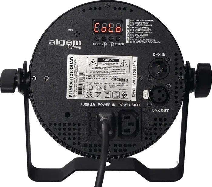 ALGAMLIGHT Projecteur LED 12x10W 4-en-1 RGBW Slim