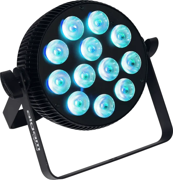 ALGAMLIGHT Projecteur LED 12x10W 4-en-1 RGBW Slim