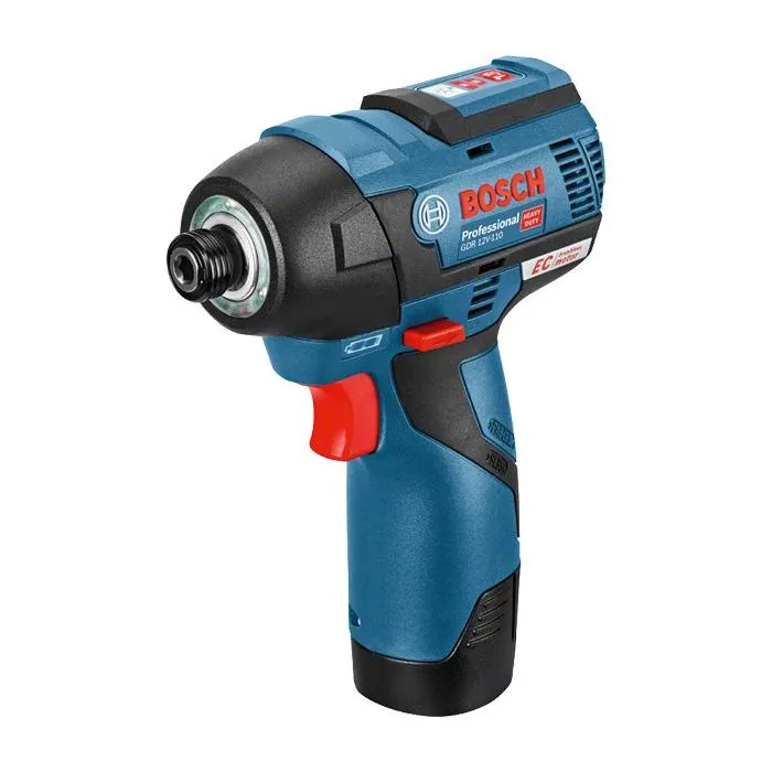 Bosch Professional GDR 12V-110 Visseuse à chocs sans fil 12 V, 2 batteries Li-ion 3.0 Ah, coffret L-BOXX inclus