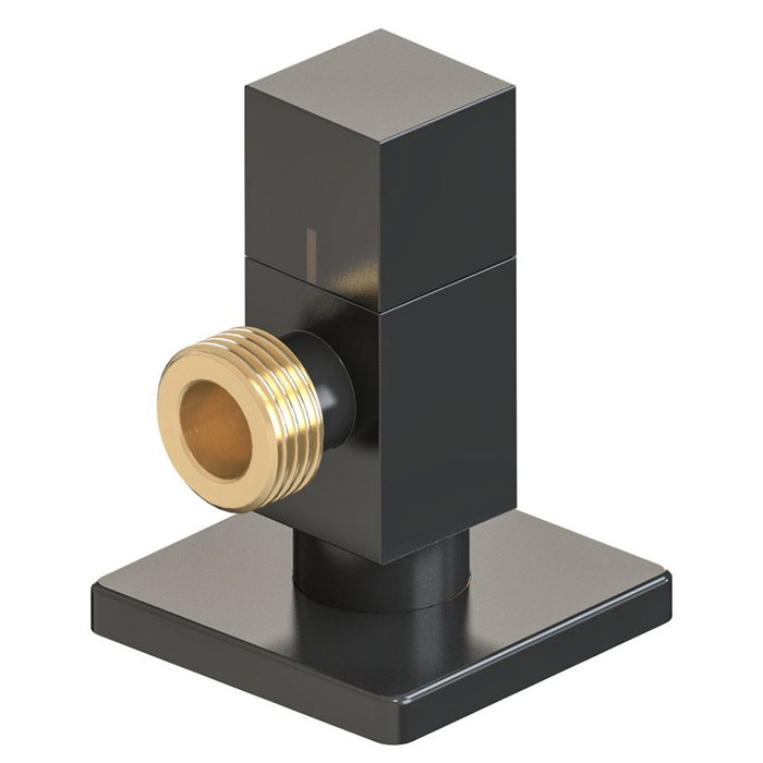 MT Valve d'arrêt Deco, poignée carrée, noir, ½ x 3/8 pouce MT Valve d'arrêt Deco, poignée carrée, noir, ½ x 3/8 pouce