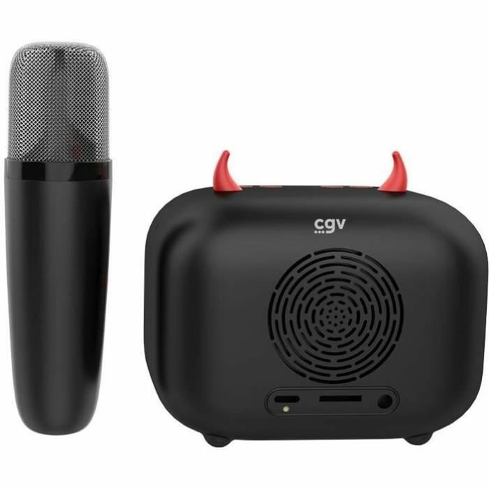 CGV Kit karaoké DIABLO - Enceinte Bluetooth et micro sans fil avec effets voix