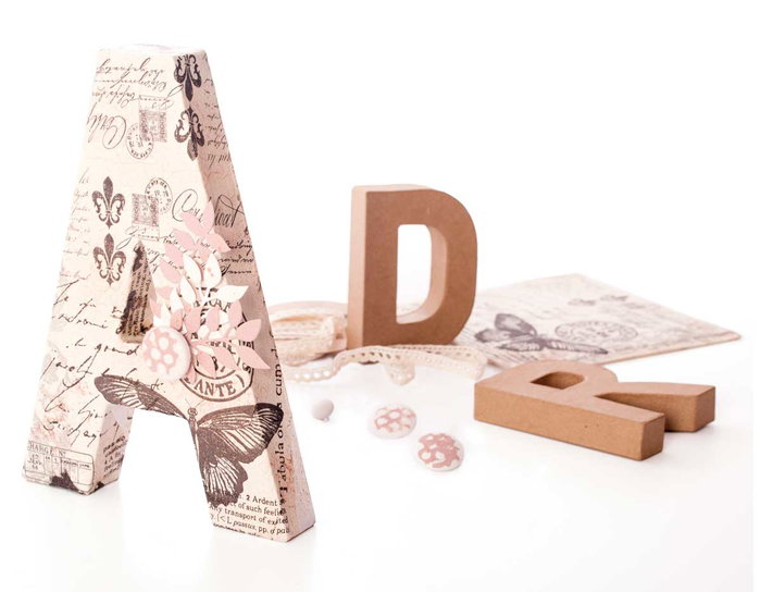 Innspiro Lettre J en papier mâché 20 cm