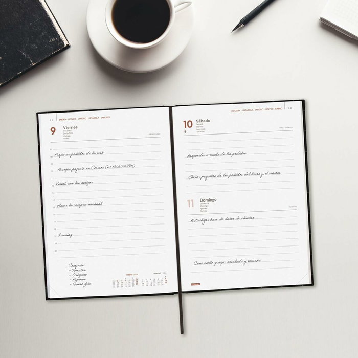 Agenda Finocam Noir A5 14 x 20,4 cm Agenda Finocam Noir A5 14 x 20,4 cm