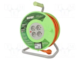 ACAR Rallonge réseau H05VV-F 3G1,5mm2 orange 50m à tambour