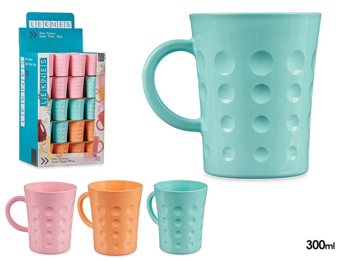 Leknes Lot de tasses en plastique 300 ml (8x10x11,5 cm) couleurs pastel assorties (Set de 60) Leknes Lot de tasses en plastique 300 ml (8x10x11,5 cm) couleurs pastel assorties (Set de 60)