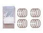 Berilo Rideau de Douche PEVA 180 x 180 cm Beige Transparent (Set de 12)
