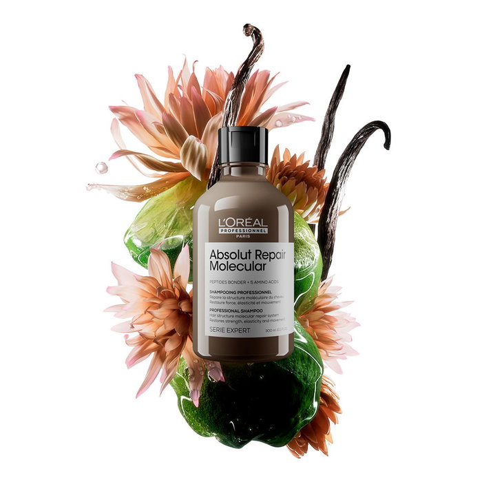 L'Oréal Professionnel Paris ABSOLUT REPAIR MOLECULAR Shampooing Professionnel Sans Sulfate pour Cheveux Abêmés 300 ml L'Oréal Professionnel Paris ABSOLUT REPAIR MOLECULAR Shampooing Professionnel Sans Sulfate pour Cheveux Abêmés 300 ml