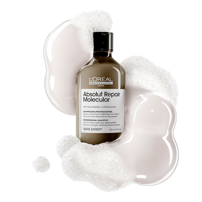 L'Oréal Professionnel Paris ABSOLUT REPAIR MOLECULAR Shampooing Professionnel Sans Sulfate pour Cheveux Abêmés 300 ml L'Oréal Professionnel Paris ABSOLUT REPAIR MOLECULAR Shampooing Professionnel Sans Sulfate pour Cheveux Abêmés 300 ml