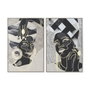 DKD Home Decor Toile Polystyrène Design Africain et Tropical 84 x 4,5 x 123 cm