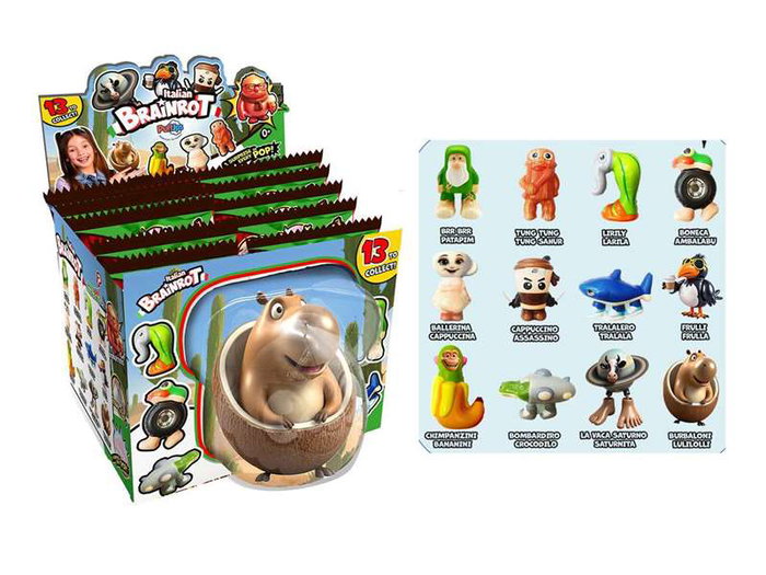 Bizak Squeeze Brainrot Figurine d'action 10 cm, Lot de 12 unités