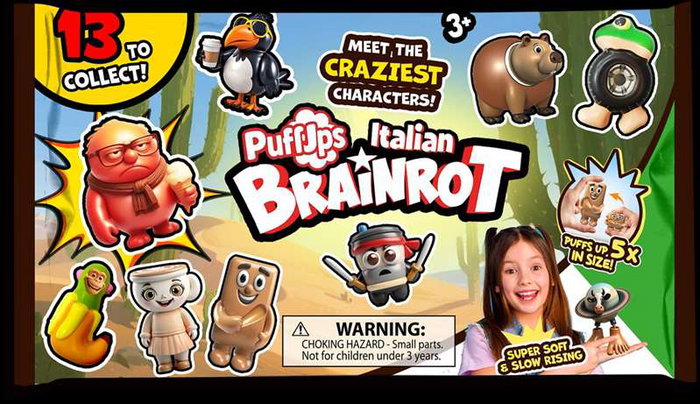 Bizak Squeeze Brainrot Figurine d'action 10 cm, Lot de 12 unités