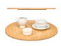 Kinvara Plateau Tournant Rond en Bambou 50,5 cm (Set de 6)