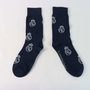 Cerdà Calcetines 6,6 Chaussettes Adulte Real Madrid Taille Unique avec Logo - Bleu Foncé