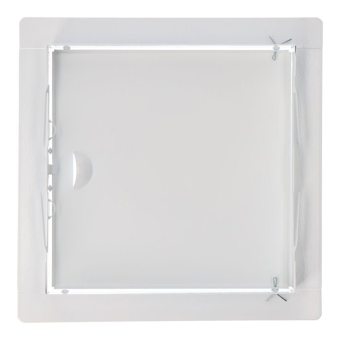 EDM Tapa de registro carrée encastrable acier inoxydable blanc 20x20cm / 24,5x24,5cm