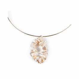 Shabama Collier Mississippi Luxe en perles et laiton doré