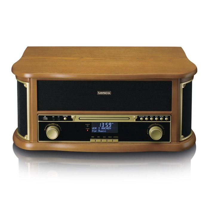 Lenco TCD-2571WD Lecteur Vinyle Multifonction en Bois avec Bluetooth et Radio DAB+ Lenco TCD-2571WD Lecteur Vinyle Multifonction en Bois avec Bluetooth et Radio DAB+