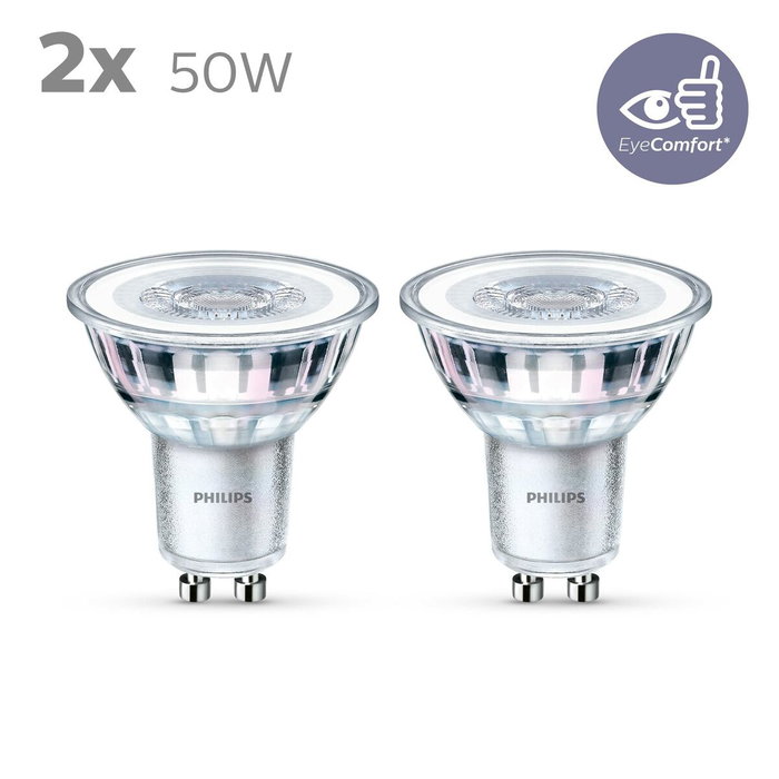 Philips Pack de 2 Ampoules LED GU10 4,6 W 390 lm 4000 K