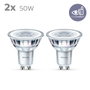 Philips Pack de 2 Ampoules LED GU10 4,6 W 390 lm 4000 K