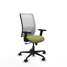 PIQUERAS Y CRESPO Chaise Zulema Synchro Vert olive/Blanc, Accoudoirs 2D, sans appui-tête