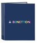 Benetton Reliure à anneaux Cool Blue marine A4
