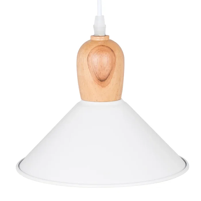 Lámpara Colgante SKD-P134-G - Applique suspendue en aluminium et bois réglable avec ampoule non incluse