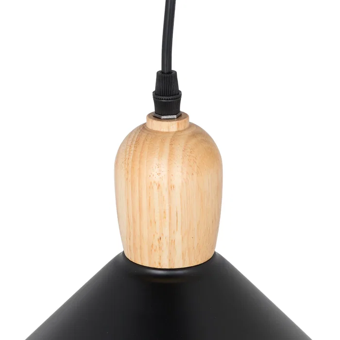 Lámpara Colgante SKD-P134-G - Applique suspendue en aluminium et bois réglable avec ampoule non incluse Lámpara Colgante SKD-P134-G - Applique suspendue en aluminium et bois réglable avec ampoule non incluse