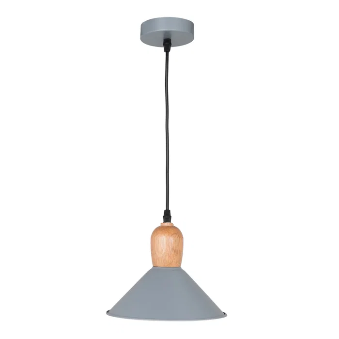Lámpara Colgante SKD-P134-G - Applique suspendue en aluminium et bois réglable avec ampoule non incluse Lámpara Colgante SKD-P134-G - Applique suspendue en aluminium et bois réglable avec ampoule non incluse