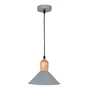 Lámpara Colgante SKD-P134-G - Applique suspendue en aluminium et bois réglable avec ampoule non incluse