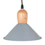 Lámpara Colgante SKD-P134-G - Applique suspendue en aluminium et bois réglable avec ampoule non incluse