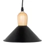 Lámpara Colgante SKD-P134-G - Applique suspendue en aluminium et bois réglable avec ampoule non incluse