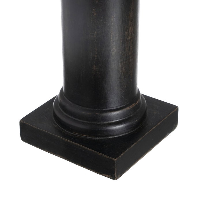 BigBuy Home Bougeoir Noir Bois Verre 12 x 12 x 62 cm BigBuy Home Bougeoir Noir Bois Verre 12 x 12 x 62 cm