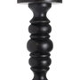 BigBuy Home Bougeoir Noir Bois Verre 12 x 12 x 62 cm