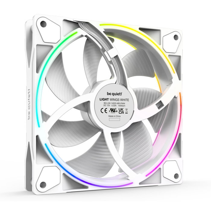 be quiet! Light Wings White 140mm PWM Triple-Pack Blanc