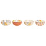 Home ESPRIT Bol ESPRIT Citron méditerranéen avec relief (4 Unités) - Jaune Bleu Blanc Orange