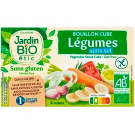 Jardin Bio Caldo de Verduras sans sel 8 Cubitos x 9 g Bio
