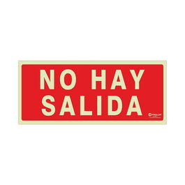 DUVER Señal 1026 Plastico 297X105 "No Hay Salida" Luminescente