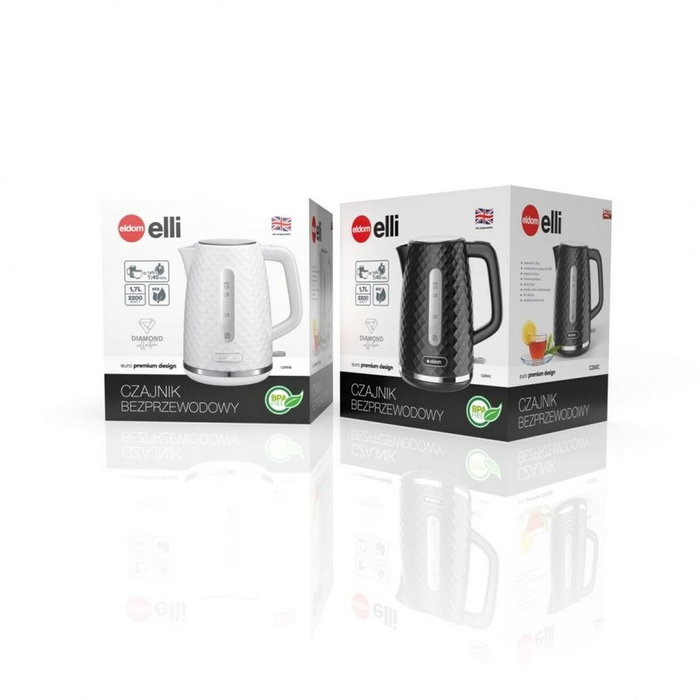 Eldom ELLI Bouilloire Blanc Plastique 1,7 L 2200 W