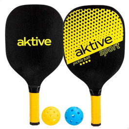 Color Baby Raquette de plage en bois Aktive Pickle Ball avec balle, modèles assortis