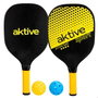 Color Baby Raquette de plage en bois Aktive Pickle Ball avec balle, modèles assortis