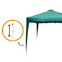 Color Baby Cenador Plegable Vert avec Cheminée Max-Air 300 x 300 x 250 cm - Tonnelle de Jardin en Acier et Toile
