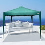 Color Baby Cenador Plegable Vert avec Cheminée Max-Air 300 x 300 x 250 cm - Tonnelle de Jardin en Acier et Toile