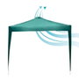 Color Baby Cenador Plegable Vert avec Cheminée Max-Air 300 x 300 x 250 cm - Tonnelle de Jardin en Acier et Toile