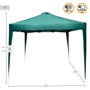 Color Baby Cenador Plegable Vert avec Cheminée Max-Air 300 x 300 x 250 cm - Tonnelle de Jardin en Acier et Toile
